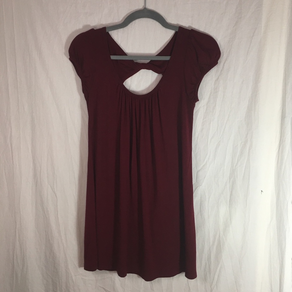 Julie’s Closet Raspberry Open Back Top